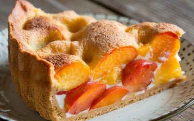 CLAFOUTIS DE NECTARINE AU LAIT DE COCO